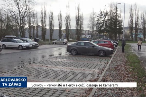 Sokolov: Parkoviště u Herby slouží, osazuje se kamerami (TV Západ)