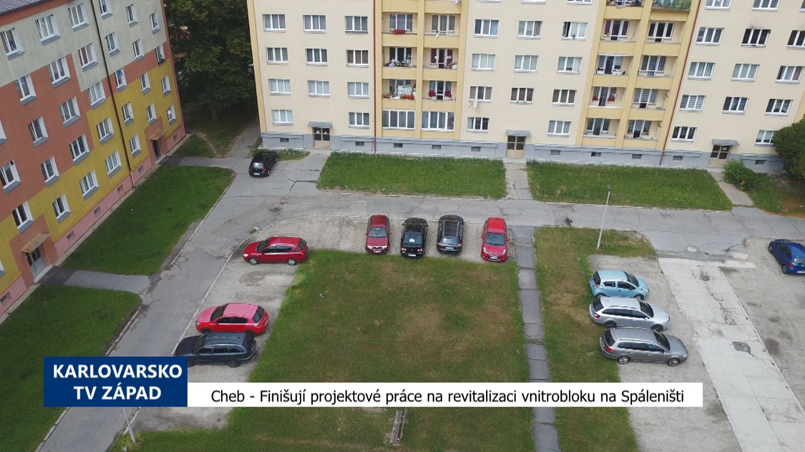 Cheb: Finišují projektové práce na revitalizaci vnitrobloku na Spáleništi (TV Západ)