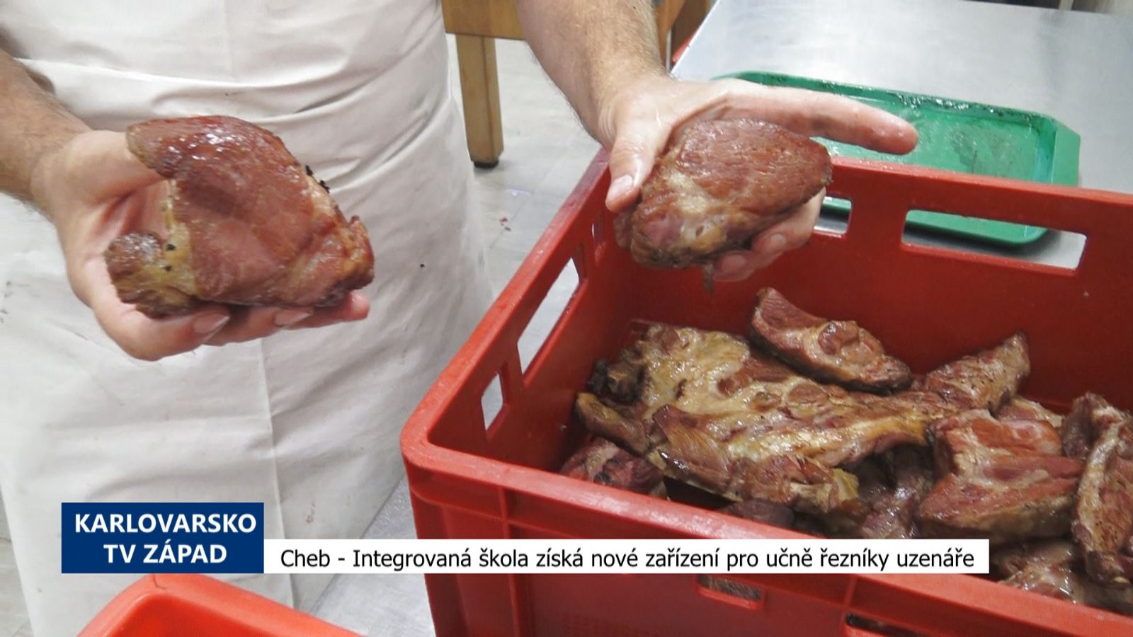 Cheb: Integrovaná škola získá nové zařízení pro učně řezníky uzenáře (TV Západ)