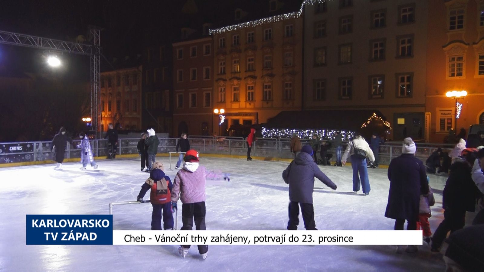 Cheb: Vánoční trhy zahájeny, potrvají do 23. prosince (TV Západ)