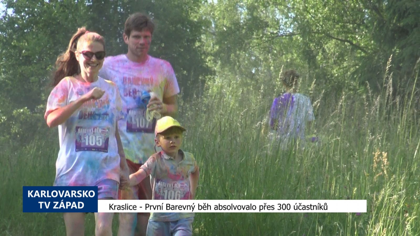 Kraslice: První barevný běh absolvovalo přes 300 účastníků (TV Západ)