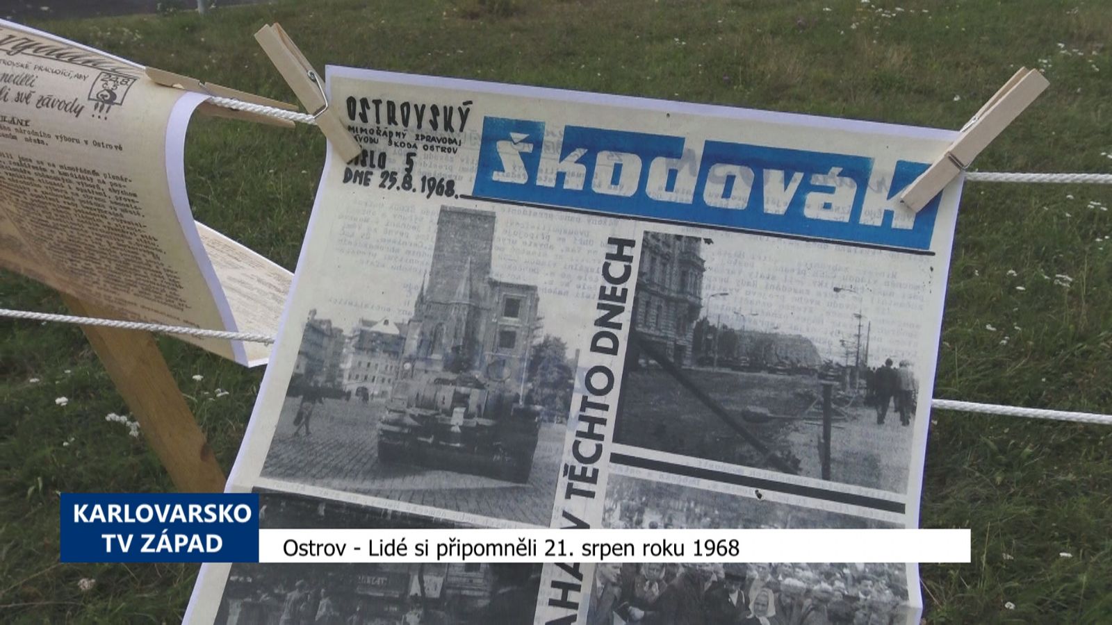 Ostrov: Lidé si připomněli 21. srpen roku 1968 (TV Západ)