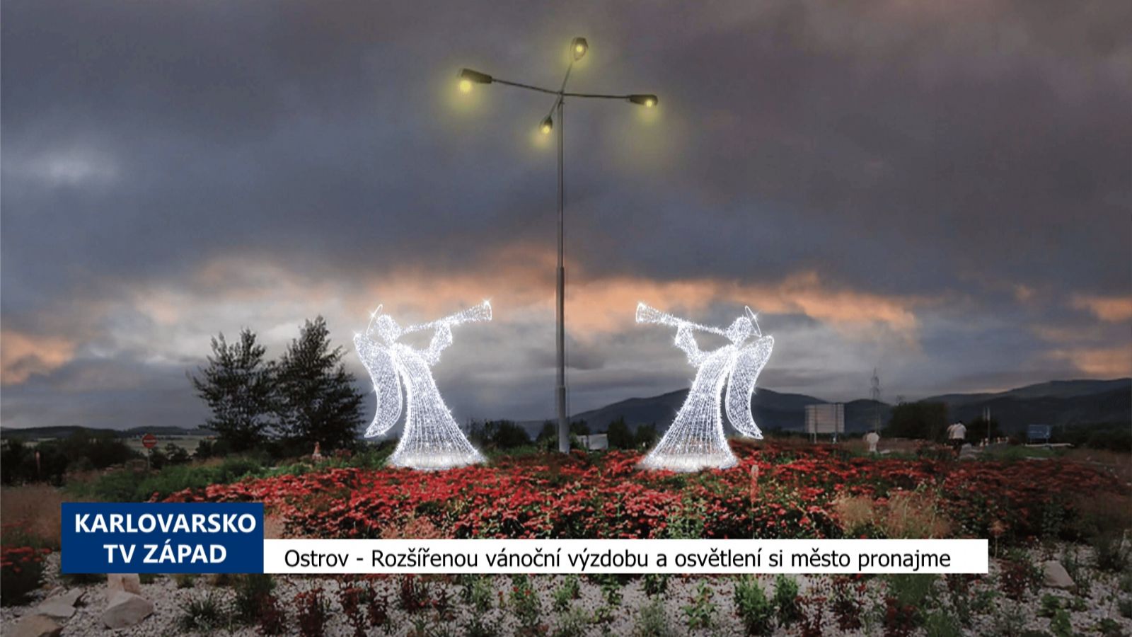 Ostrov: Rozšíření vánoční výzdoby a osvětlení si město pronajme (TV Západ)