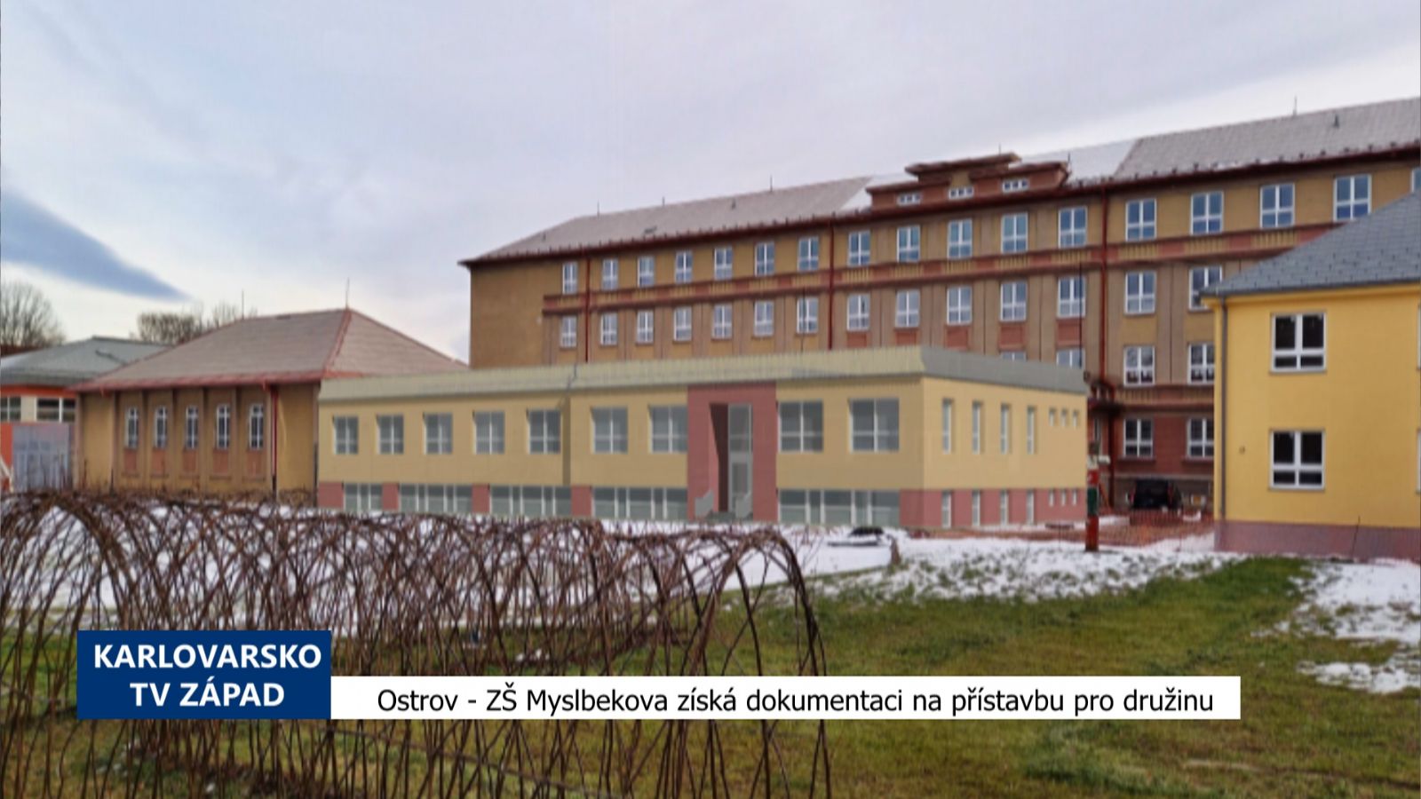 Ostrov: ZŠ Myslbekova získá dokumentaci na přístavbu pro družinu (TV Západ)