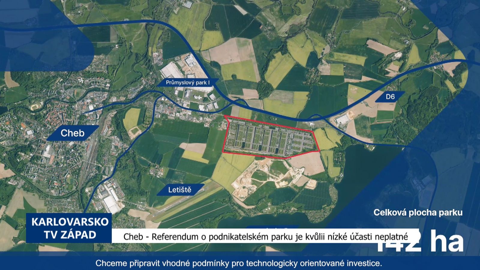 Referendum o podnikatelském parku je kvůli nízké účasti neplatné (TV Západ)