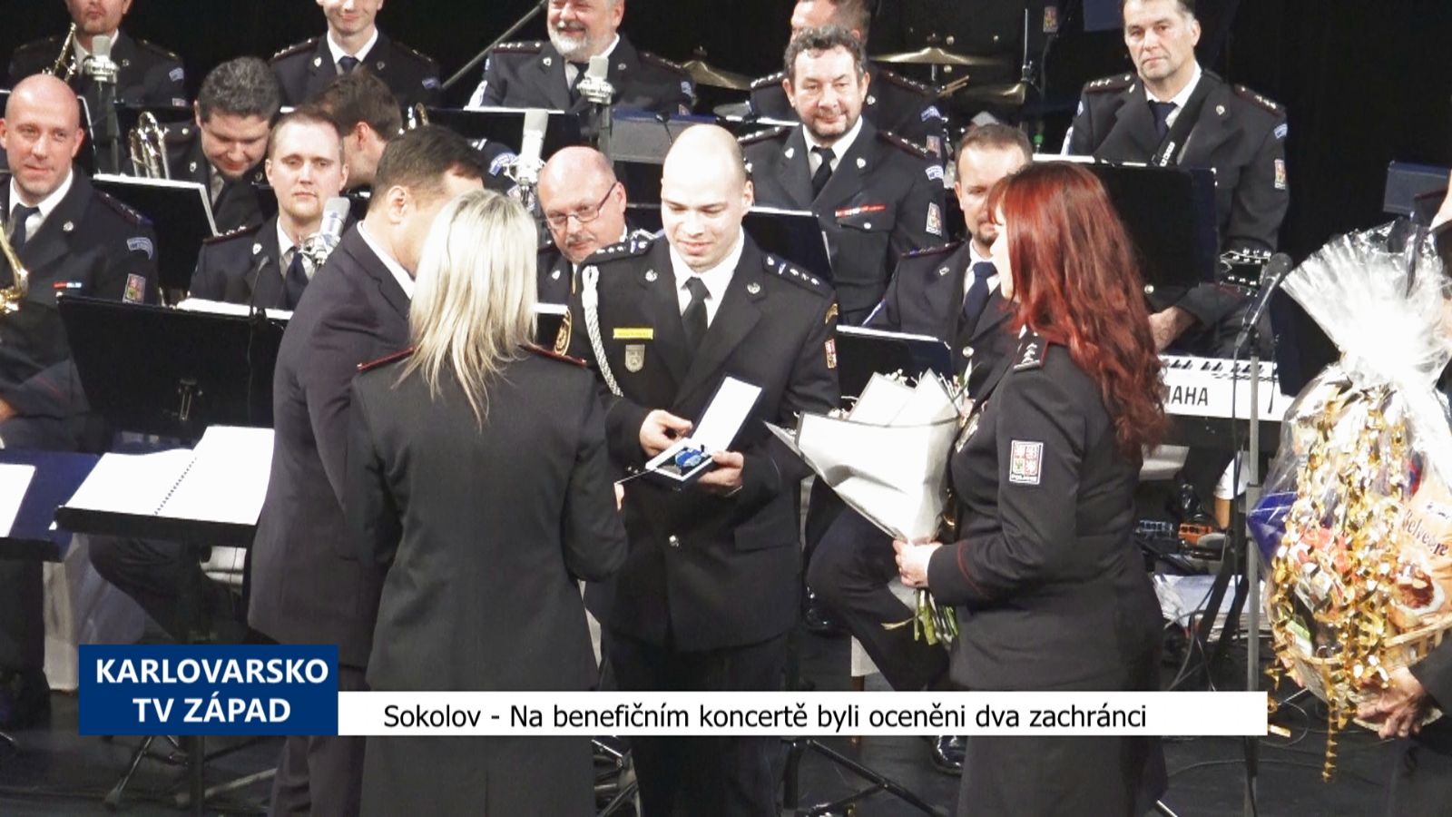 Sokolov: Na benefičním koncertě byli oceněni dva zachránci (TV Západ)