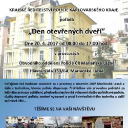 Mariánské Lázně: Policie zve veřejnost na Den otevřených dveří 