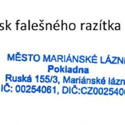 Mariánské Lázně: Varování! Město upozorňuje před falešným razítkem