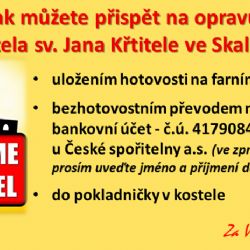 Skalná: Farnost zachraňuje kostel