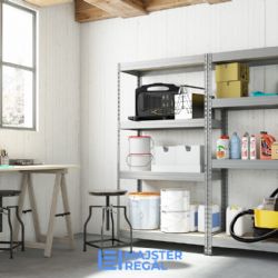 Levné kovové regály zajistí pořádek ve vaší dílně i sklepě