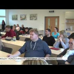 Sokolov: Končící ministr Dientsbier jednal na radnici (TV Západ)