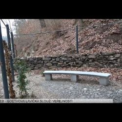 Cheb: Goethova lavička slouží veřejnosti (TV Západ)