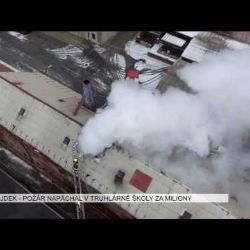 Nejdek: Požár napáchal v truhlárně škody za miliony (TV Západ)