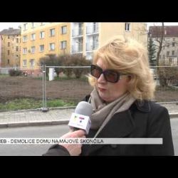 Cheb: Demolice domu na Májové skončila (TV Západ)
