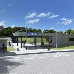 Chodov: Začala stavba nové nádražní budovy