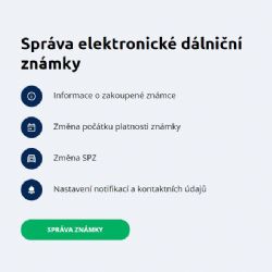 Chybu při zadání elektronické dálniční známky mohou řidiči nově opravit i v době její platnosti