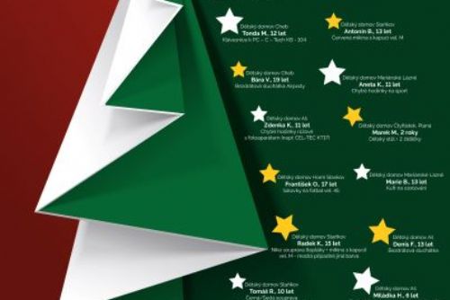 Foto: Region: Vánoční stromek Naděje bude plnit přání také na krajském úřadě