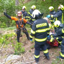 Rovná: Zraněného muže přímo z lesa vyzvedl vrtulník