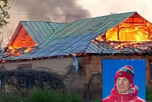 obrázek:Olympijskému vítězi Bolšunovi shořel dům na hranicích s Ukrajinou