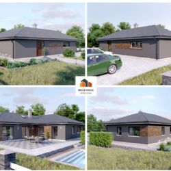 Přízemní dům s velkou užitnou plochou, to je dům BRICK 4+KK PREMIUM