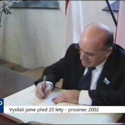 2002 – Cheb: Spolupráce s Nižním Tagilem by se měla rozšířit (TV Západ)