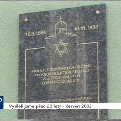 2002 – Sokolov: Odhalení pamětní desky židovských obyvatel města (TV Západ)