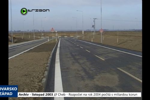Foto: 2003 – Cheb: Rozpočet na rok 2004 počítá s miliardou korun (TV Západ)