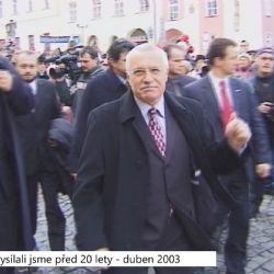 2003 – Cheb, Sokolov: Města navštívil prezident Klaus s doprovodem (TV Západ)