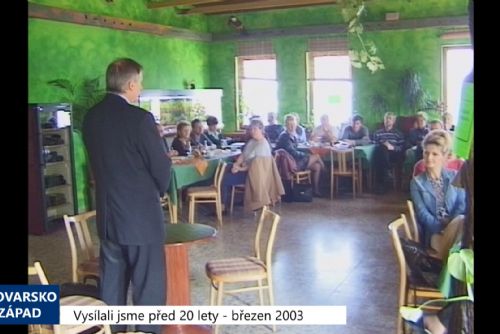 Foto: 2003 – Cheb: Sokolovští Zastupitelé jednali na Ronaku (TV Západ)