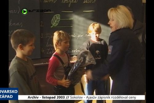 Foto: 2003 – Sokolov: Ajaxův zápisník rozděloval ceny (TV Západ)