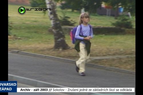 Foto: 2003 – Sokolov: Zrušení jedné ze základních škol se odkládá (TV Západ)