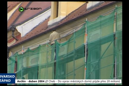 Foto: 2004 – Cheb: Do oprav městský domů půjde přes 20 milionů (TV Západ)