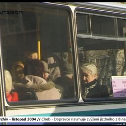 2004 – Cheb: Dopravce navrhuje zvýšení jízdného z 8 na 10 korun (TV Západ)