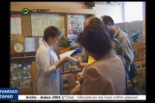 obrázek:2004 – Cheb: Infocentrum má nové vnitřní vybavení (TV Západ)