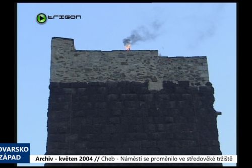 Foto: 2004 – Cheb: Náměstí se proměnilo ve středověké tržiště (TV Západ)