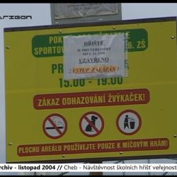 2004 – Cheb: Návštěvnost školních hřišť veřejností vzrostla (TV Západ)