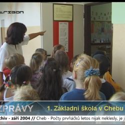 2004 – Cheb: Počty prvňáčků letos nijak neklesly, je jich 325 (TV Západ)
