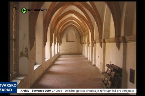 Foto: 2004 – Cheb: Unikátní gotická křížová chodba je zpřístupněná pro veřejnost (TV Západ)