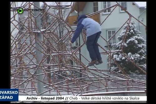 Foto: 2004 – Cheb: Velké dětské hřiště vzniklo na Skalce (TV Západ)