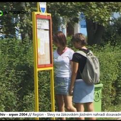 2004 – Region: Slevy na žákovském jízdném nahradí dosavadní příspěvky (TV Západ)