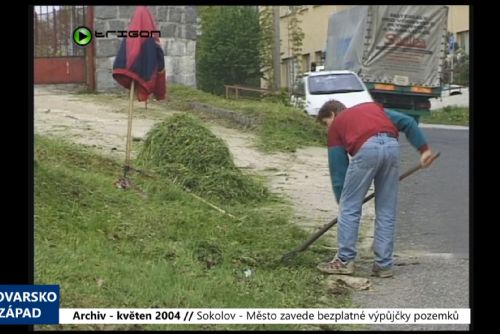 Foto: 2004 – Sokolov: Město zavede bezplatné výpůjčky pozemků (TV Západ)