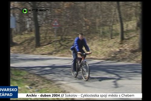 Foto: 2004 – Sokolov: Cyklostezka spojí město s Chebem (TV Západ)