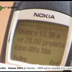 2004 – Sokolov: MDK začne rozesílat sms s programem (TV Západ)