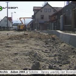 2004 – Sokolov: Opravy uzavřely část Slovenské ulici (TV Západ)