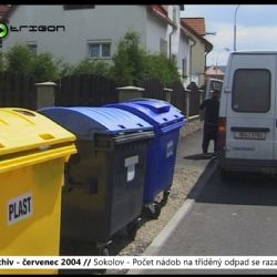 2004 – Sokolov: Počet nádob na tříděný odpad se razantně zvýší (TV Západ)