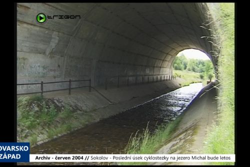 Foto: 2004 – Sokolov: Poslední úsek cyklostezky na jezero Michal bude letos (TV Západ)