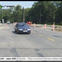 2004 – Sokolov: Práce na kruhové křižovatce zdržely přeložky sítí (TV Západ)