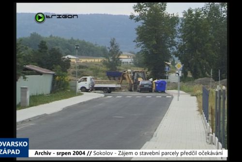 Foto: 2004 – Sokolov: Zájem o stavební parcely předčil očekávání (TV Západ)