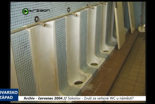 Foto: 2004 – Sokolov: Zruší se veřejné WC u náměstí? (TV Západ)