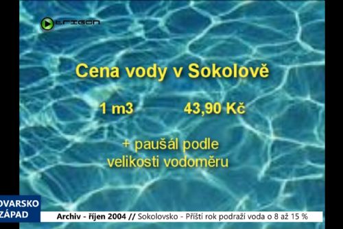 Foto: 2004 – Sokolovsko: Příští rok podraží voda o 8 až 15 % (TV Západ)